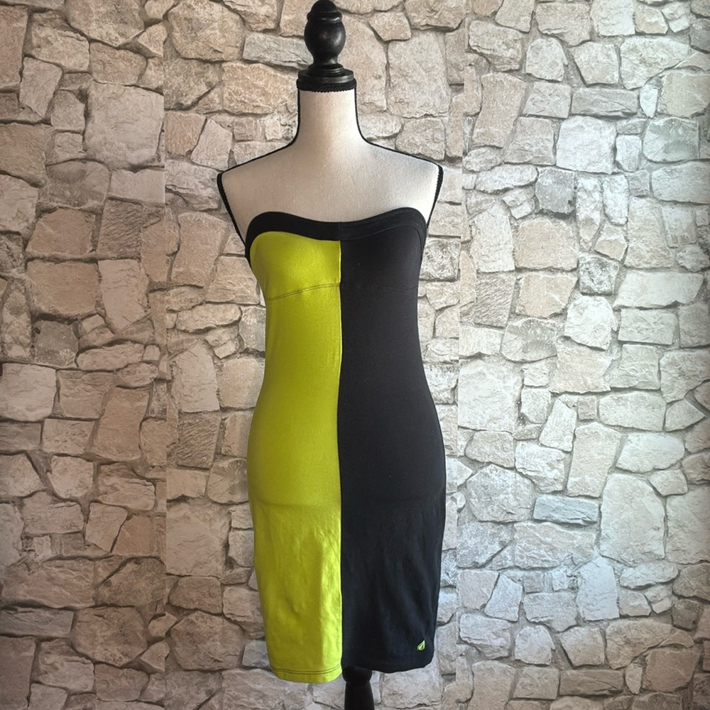 Volcom Black and Lime Green dress